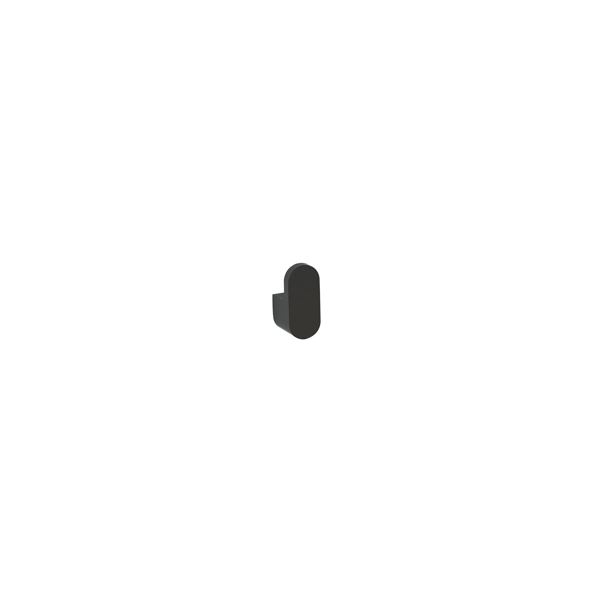 Round robe hook in matt black