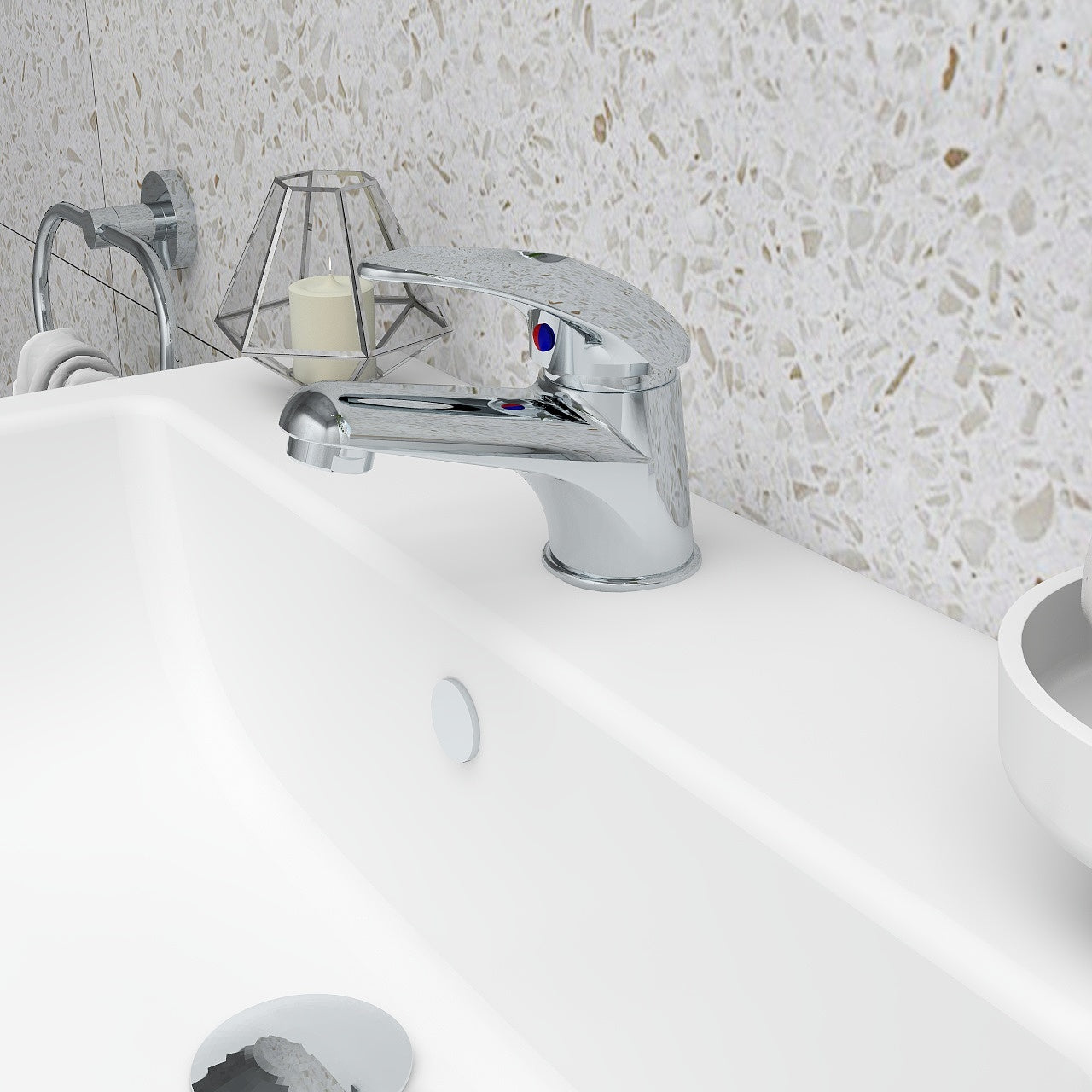 dv8 eco small single lever basin mixer