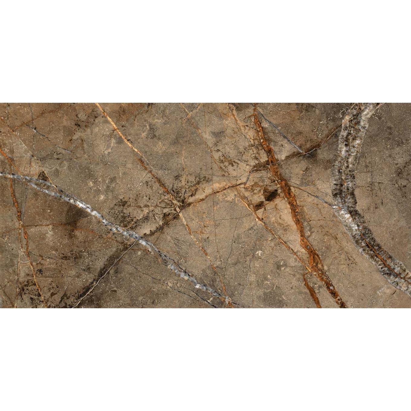 Stockton Brown Gloss Porcelain Tile 1200x600mm