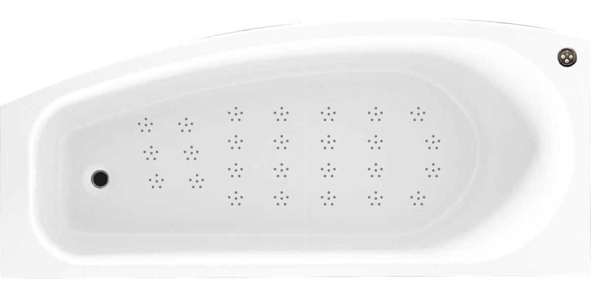 Simply Air Compact Super-Strong Acrylic Bath Left Hand 1700x700mm