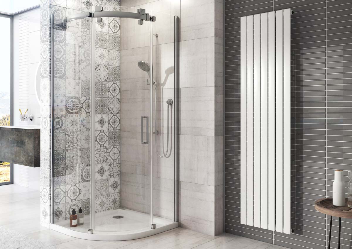 Perth White Single Vertical Flat Panel Radiator 1800x475mm