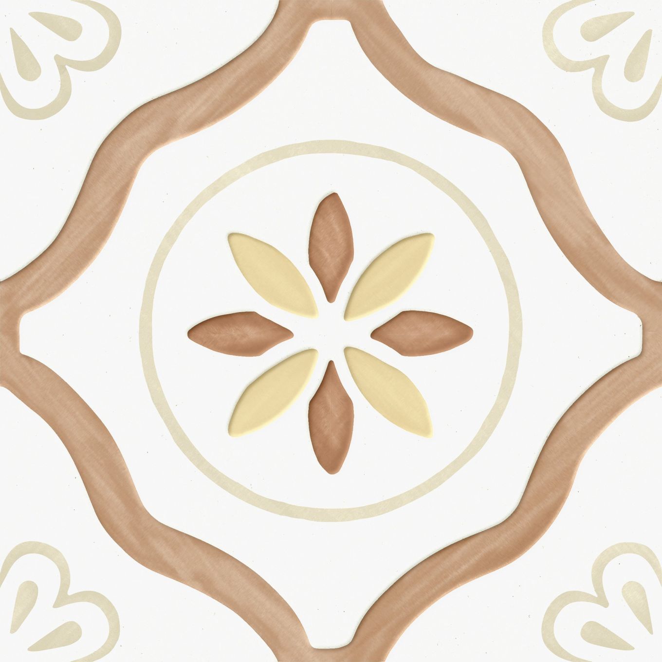 Lira Clay Petals Matt Porcelain Tile 223x223mm