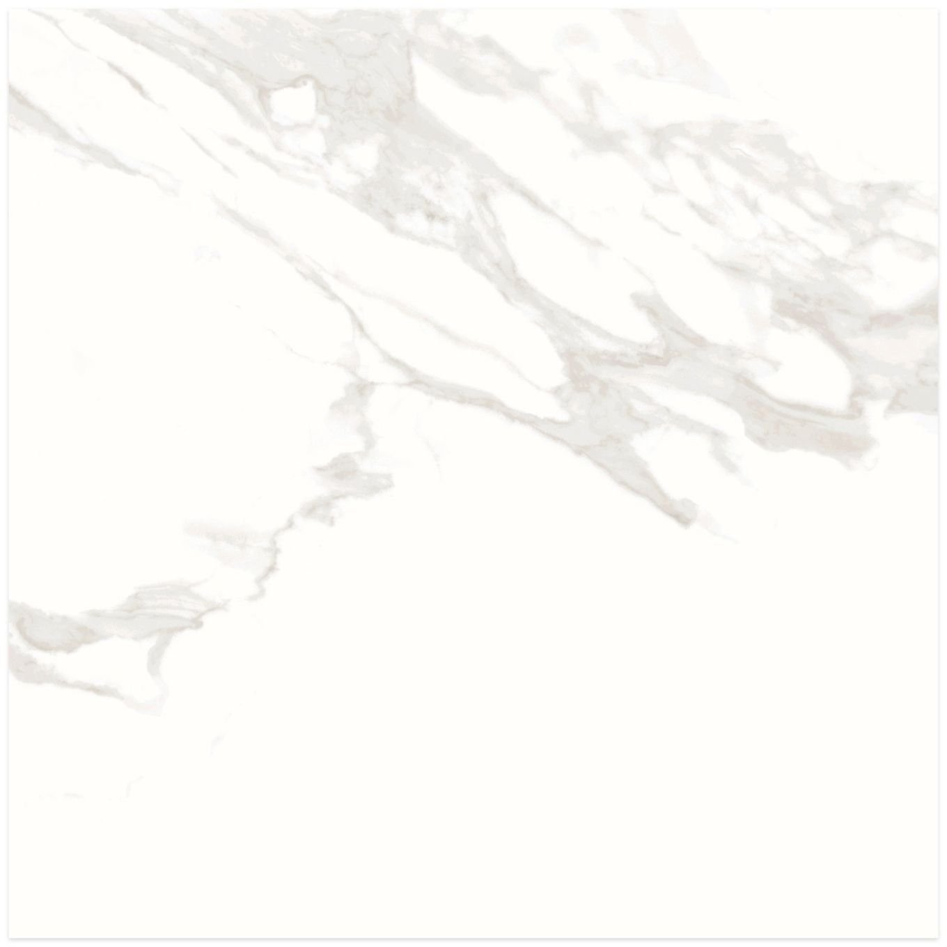 Miramar White Polished Porcelain Tile 600x600mm
