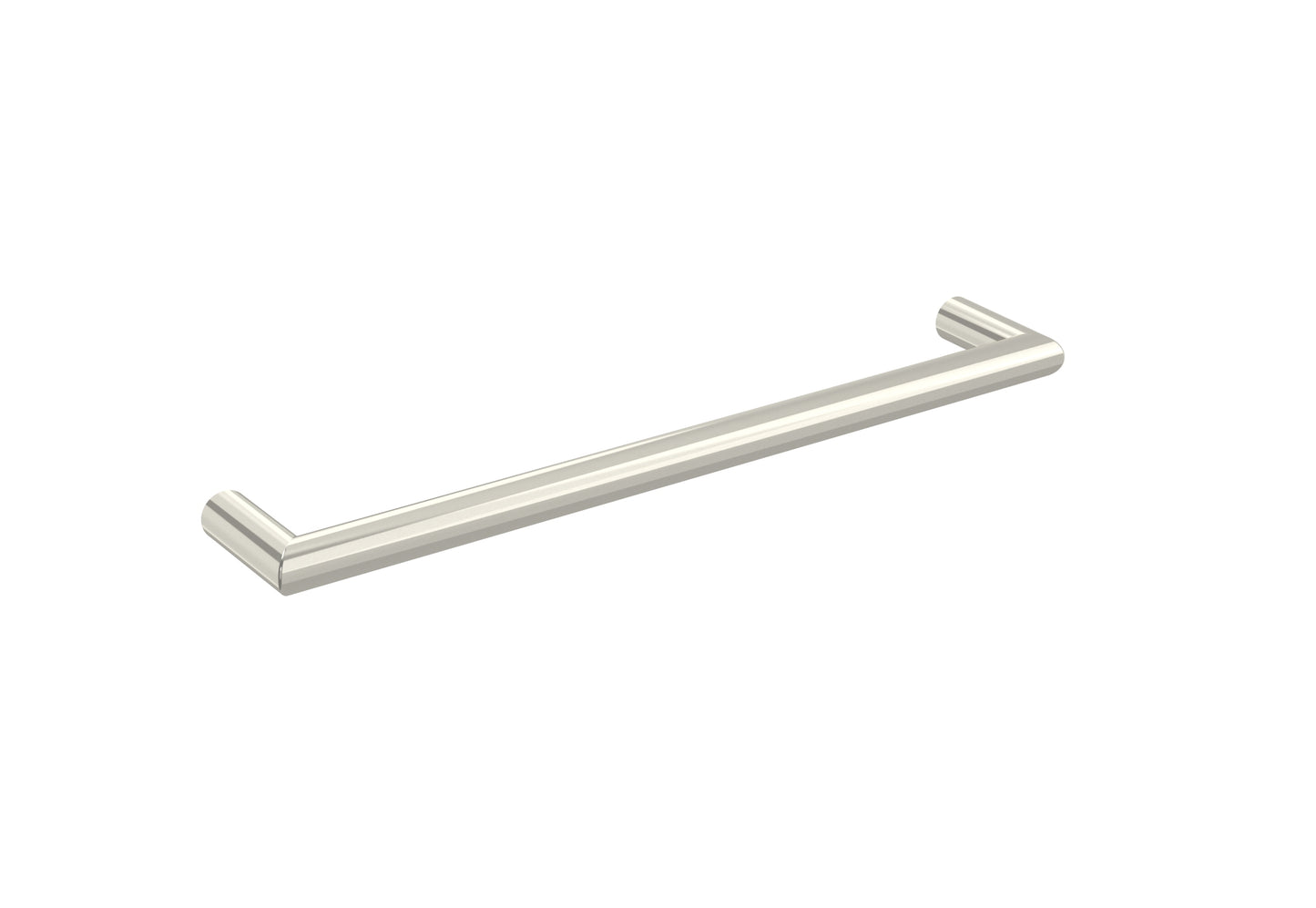EMBER 600mm round electric towel rail - 12V - Brushed Nickel - SIZE Tolerance between 595