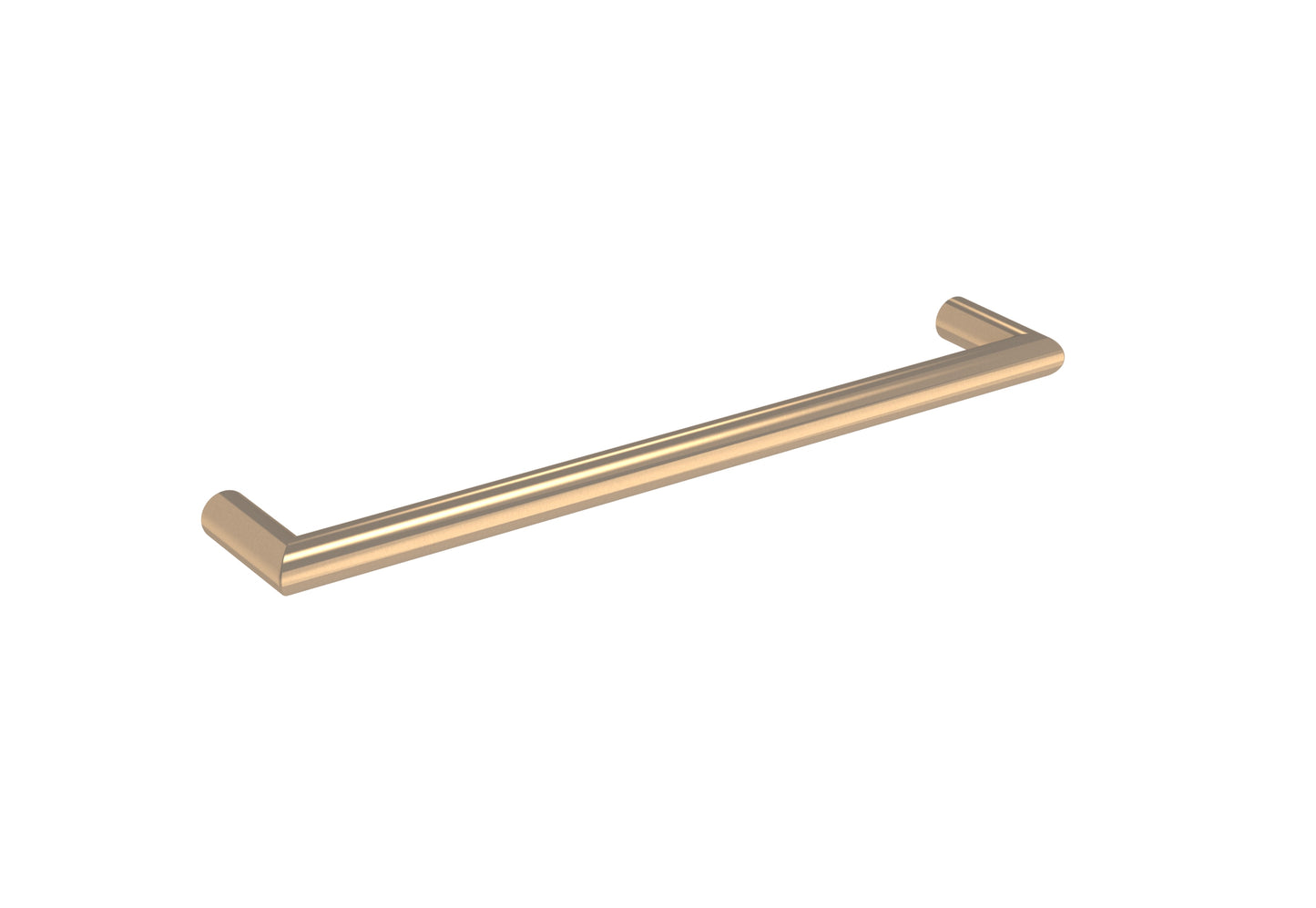 EMBER 600mm round electric towel rail - 12V - Brushed Bronze - SIZE Tolerance between 595