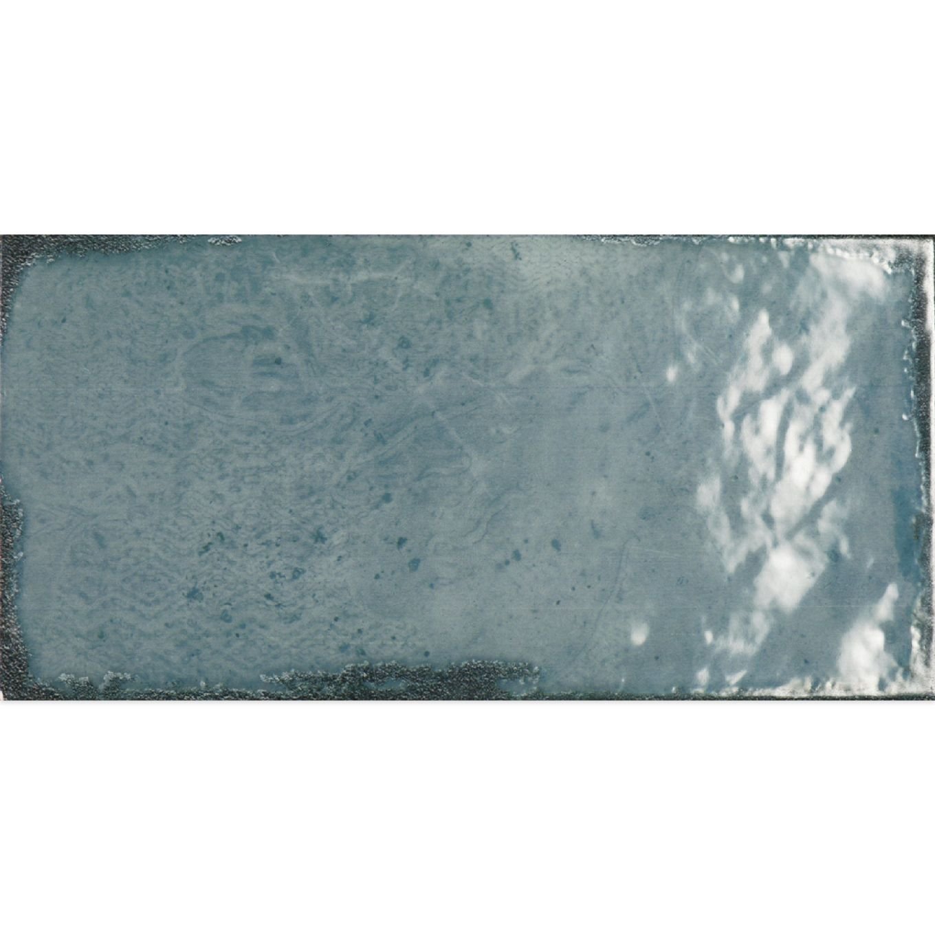 Inca Aguamarina Blue Glossy Porcelain Brick Tile 150x316mm