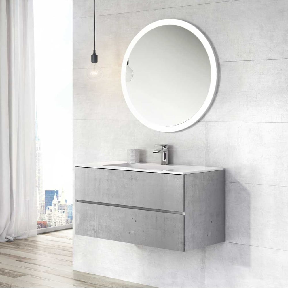 Zia Round LED Illuminated Bathroom Mirror 800mm