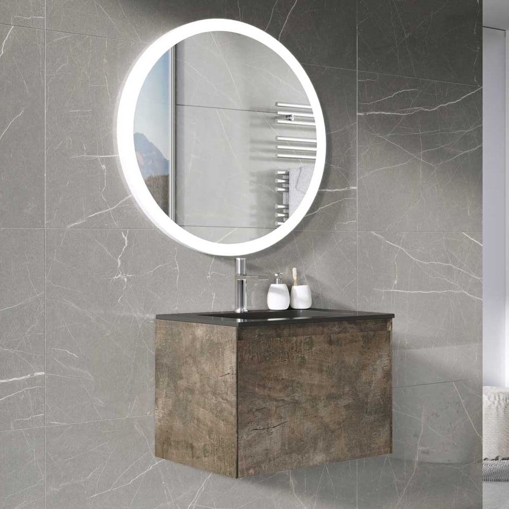 Zia Round LED Illuminated Bathroom Mirror 600mm