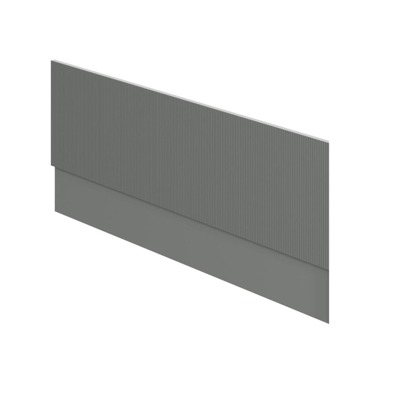 Bryce Ribbed Grey Front Bath Panel 1800mm