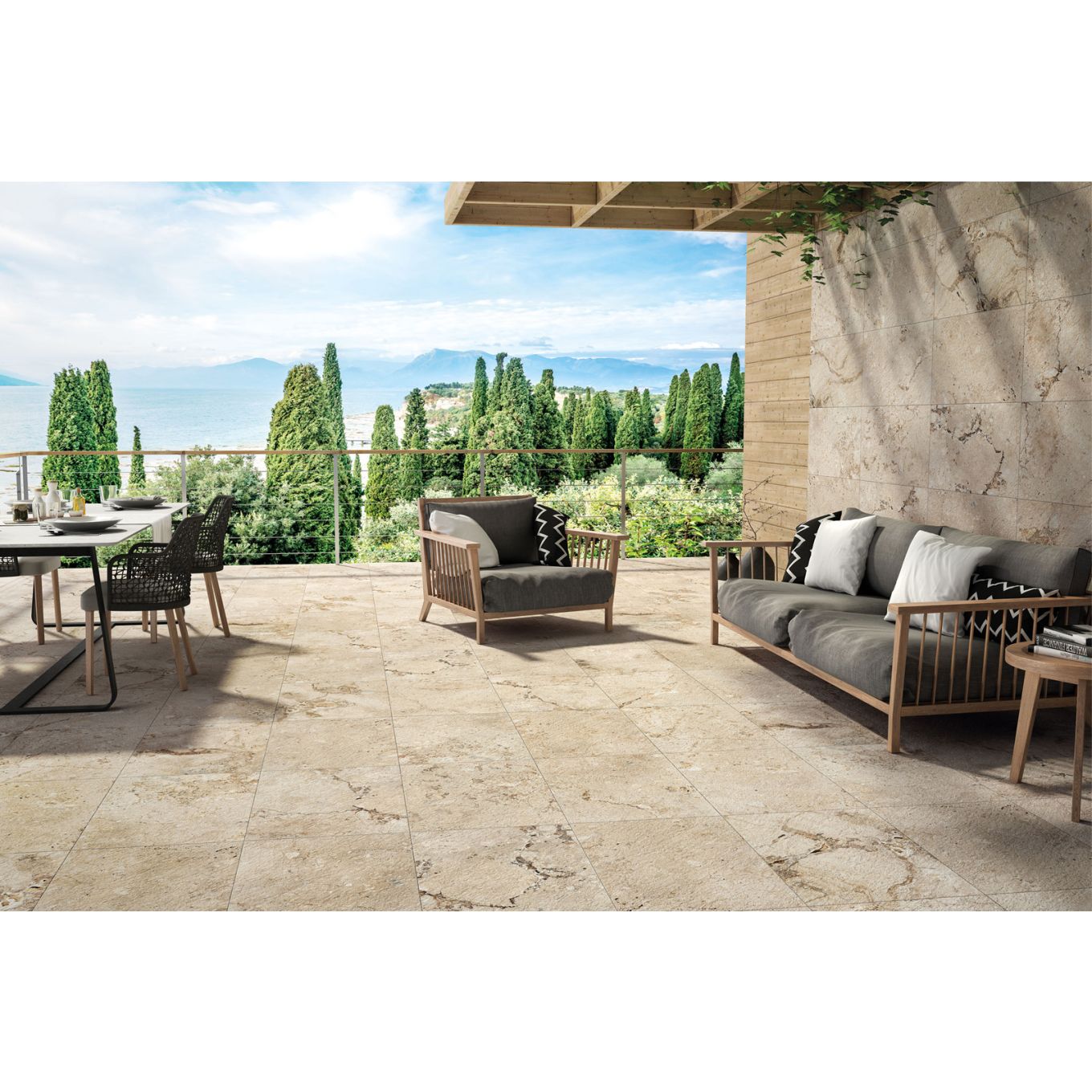 Kratos Noce Stone Effect Porcelain Tile 450x650mm