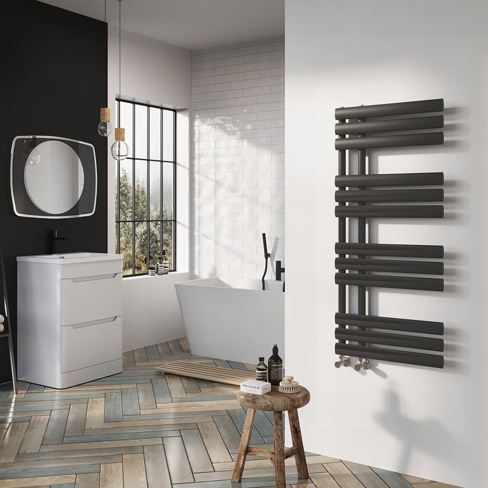 Rayner Grey Designer Heated Towel Rail 1130x500mm
