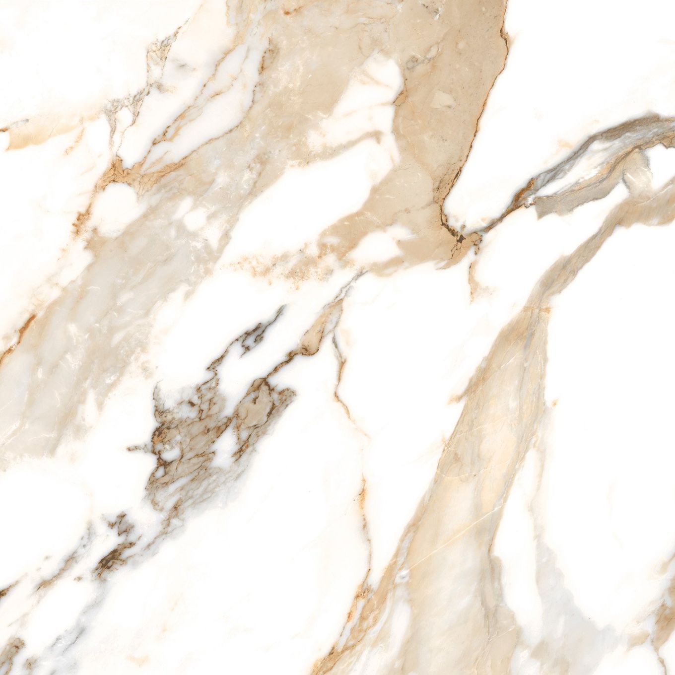 Charlie Beige Marble Gloss Porcelain Tile 600x600mm