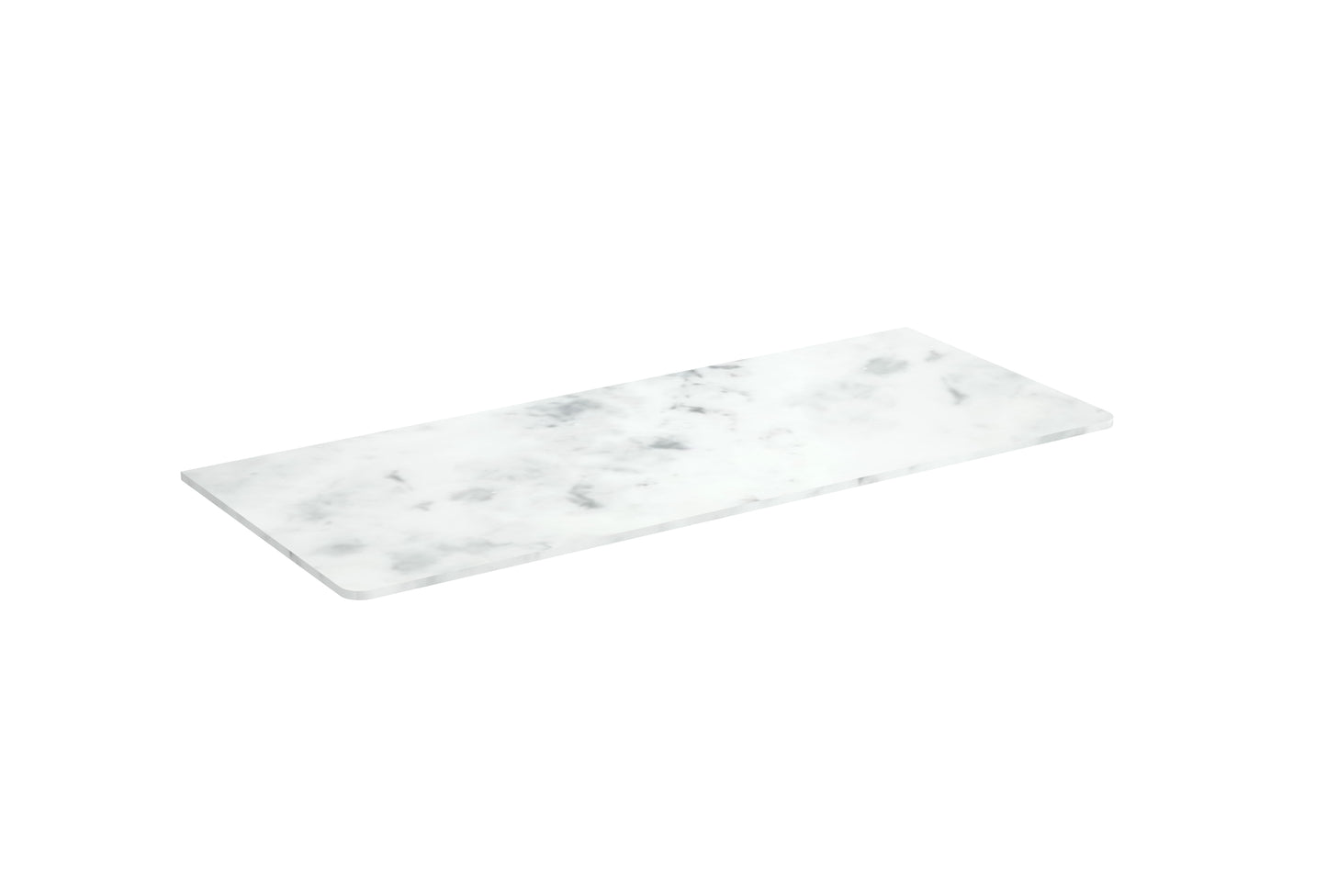 FRONTIER 120cm solid surface countertop - Matte Carrara White