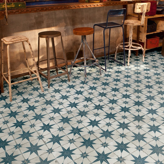 Fired Star Blue Matt Ceramic Tile 450x450mm
