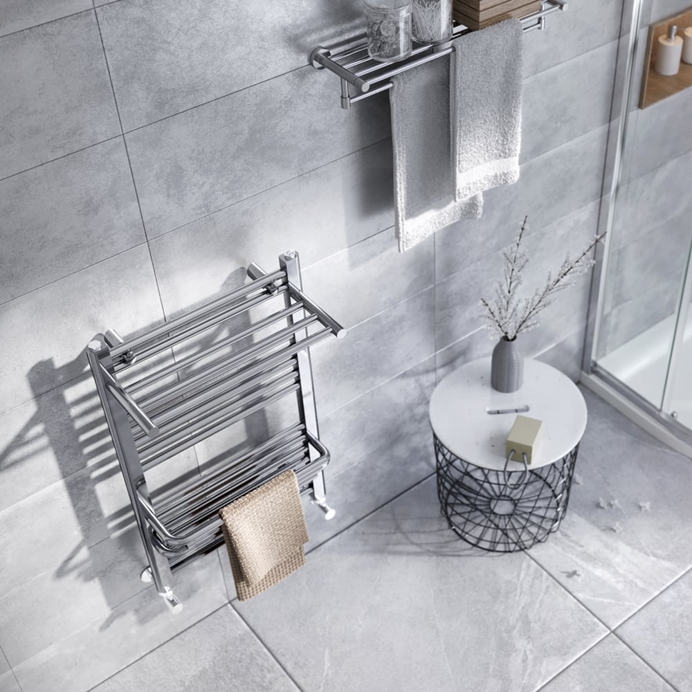 Laiken Chrome Heated Towel Rail 800x500mm