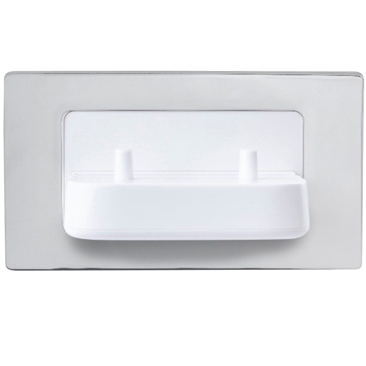 Proofvision Chrome In-Wall Electric Double Toothbrush Holder