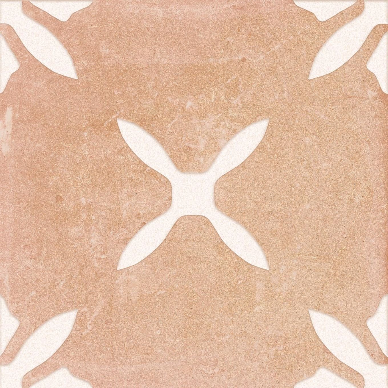 Pedro Clay Decor Flower Matt Porcelain Tile 223x223mm