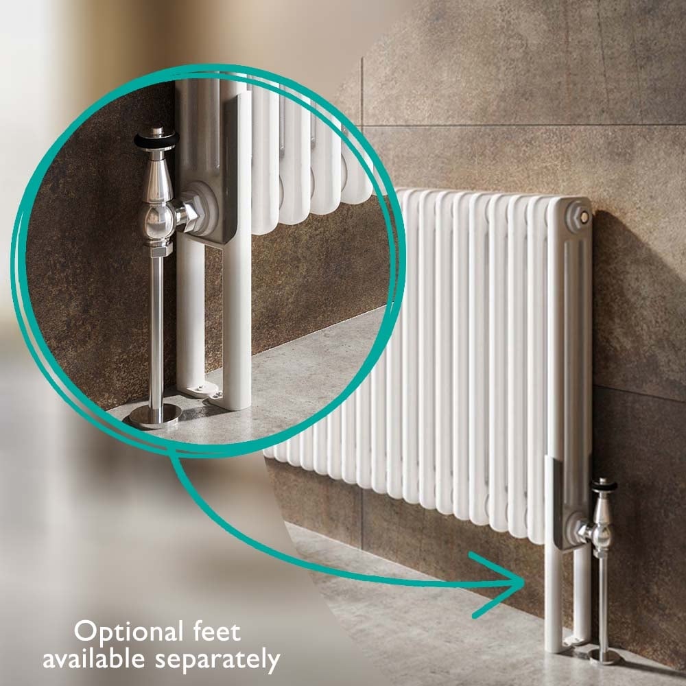 Upton White Triple Horizontal Column Radiator 600x605mm