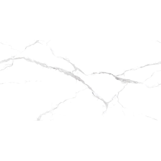 Kamino Statutario White Rocker Porcelain Marble Tile 1200x600mm