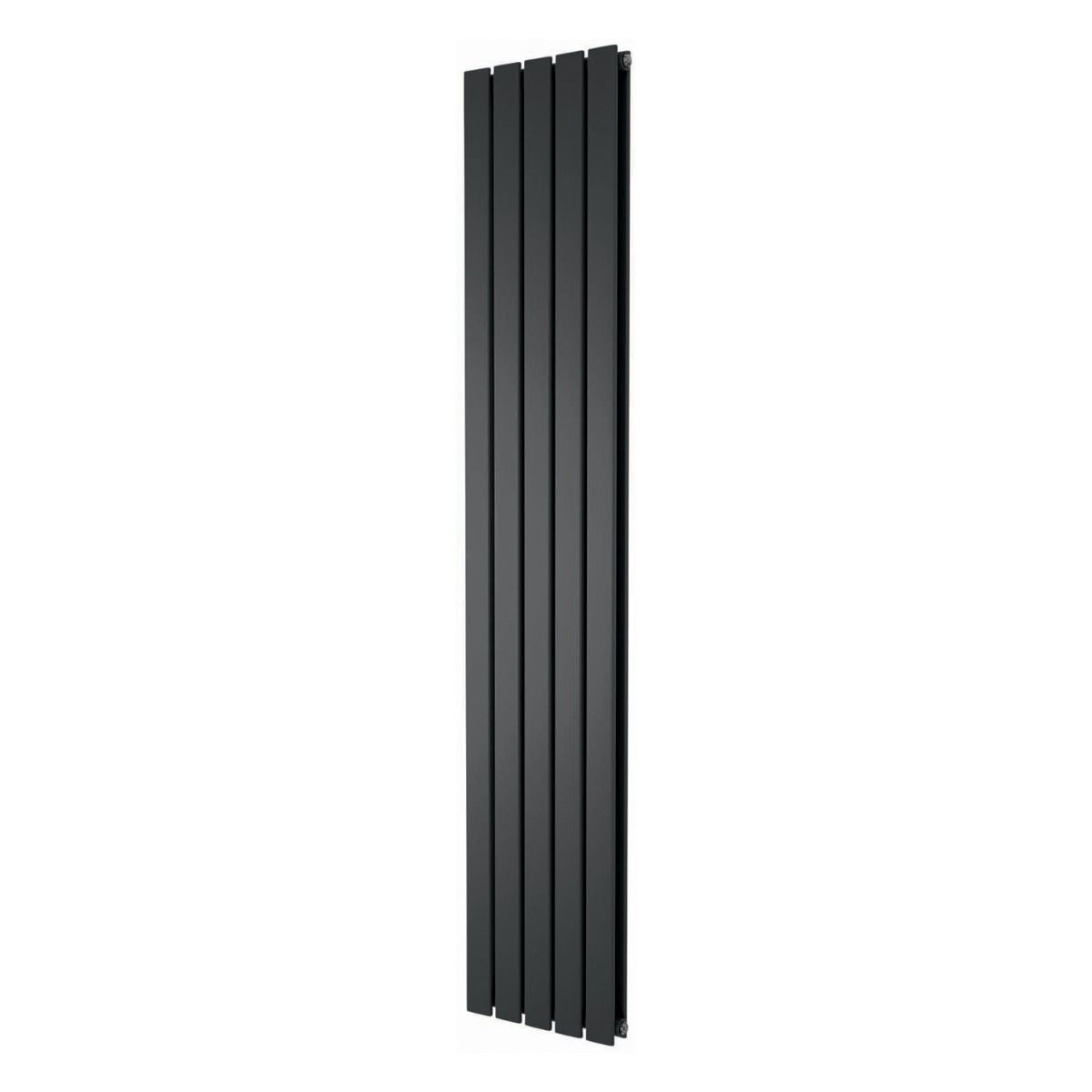 Perth Matt Black Double Vertical Flat Panel Radiator 1800x340mm