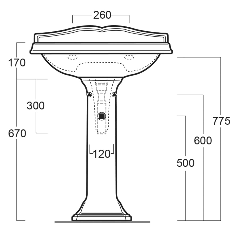 Alaric Traditional Full Pedestal Basin