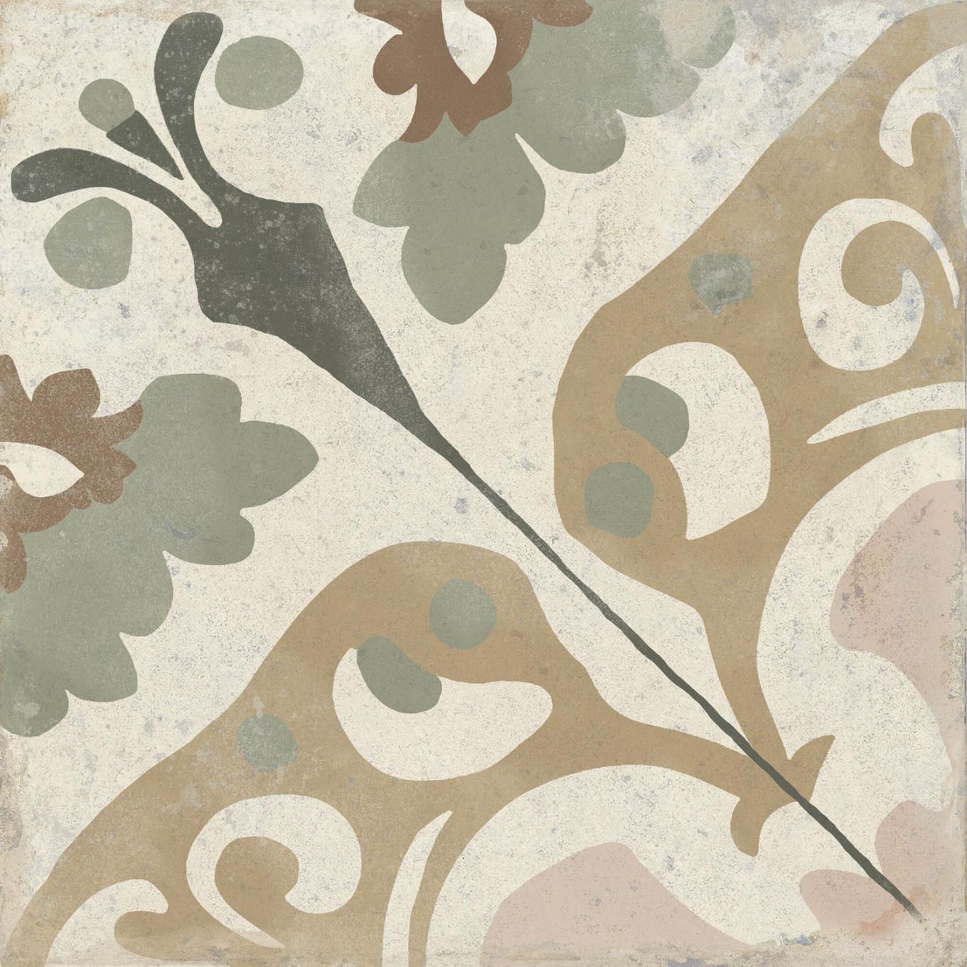 Rome Clay Matt Porcelain Patterned Tile 223x223mm