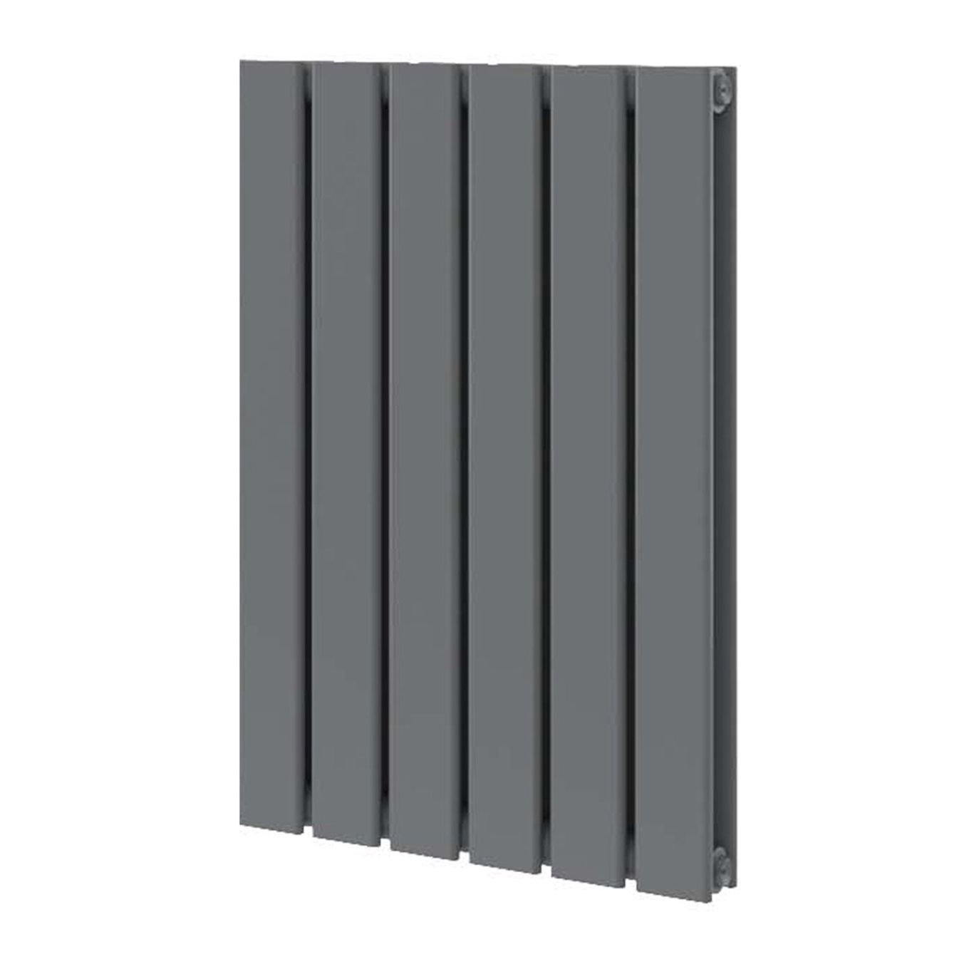 Perth Grey Double Vertical Flat Panel Radiator 600x408mm