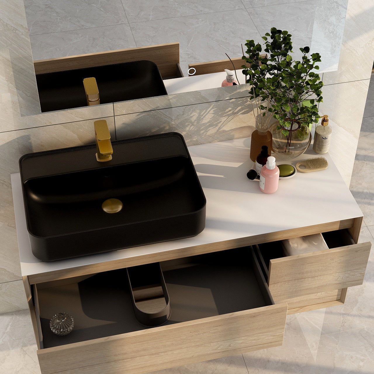 Grace Quartz stone 1200mm worktop in solid white