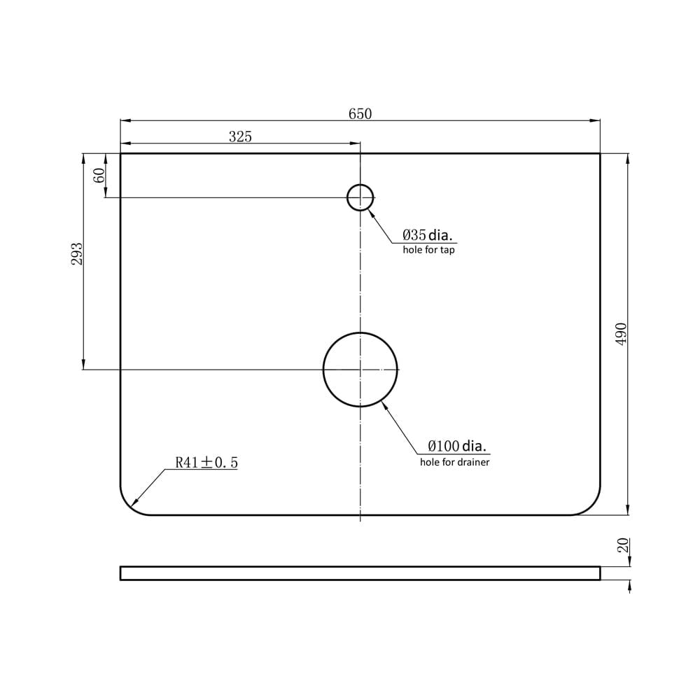 Stonehouse 650mm White Vanity Unit