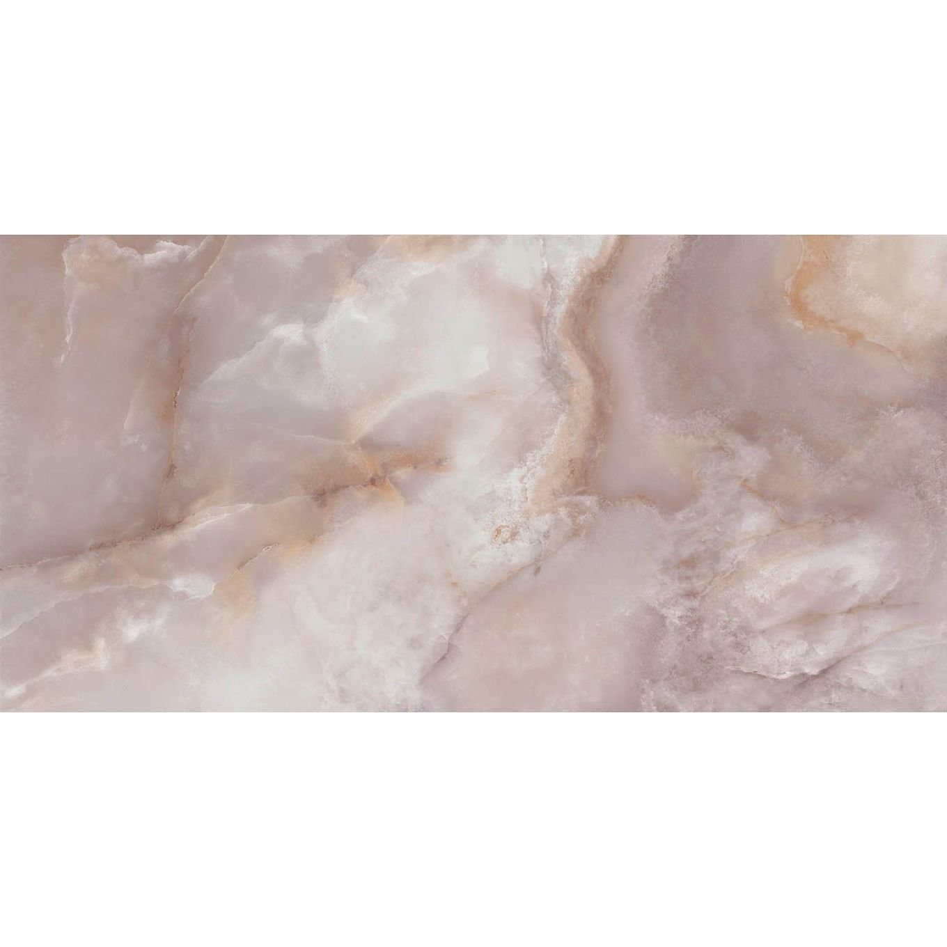 Osaka Coral Super Polished Porcelain Onyx Tile 600x1200mm