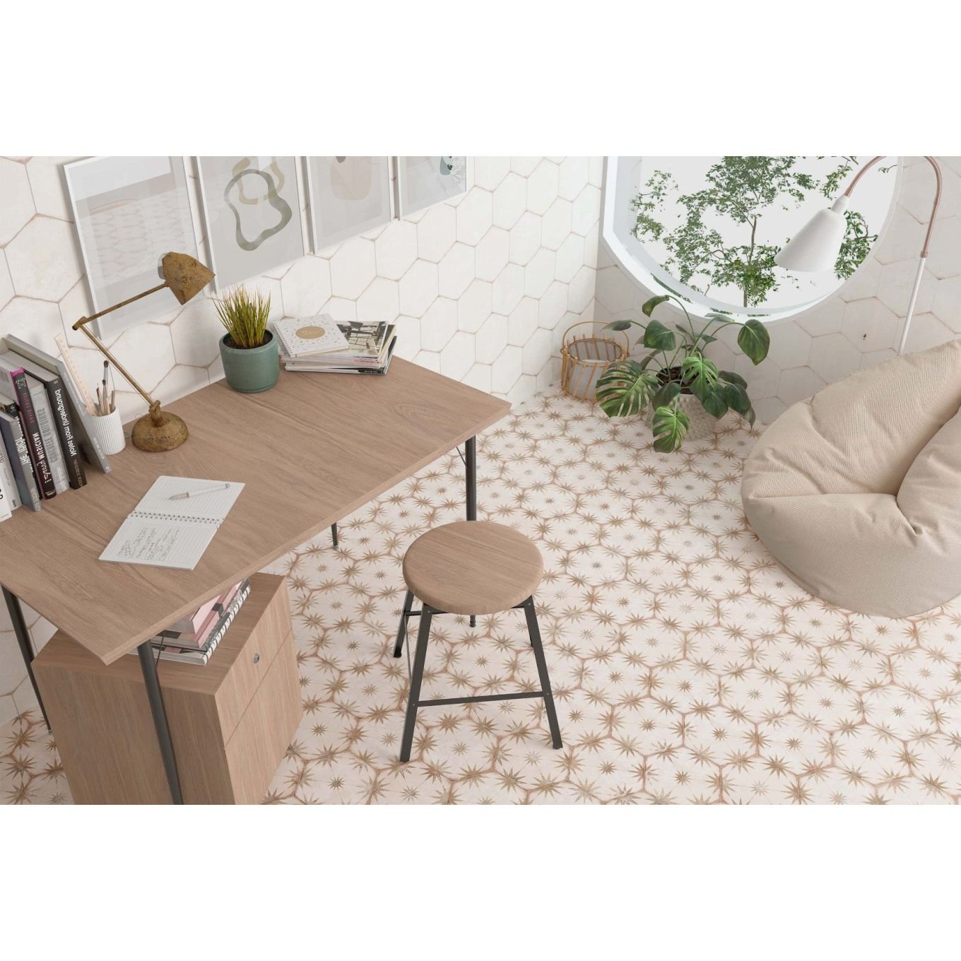 Elise Decor Cotto Hexagon Matt Porcelain Tile 228x198mm
