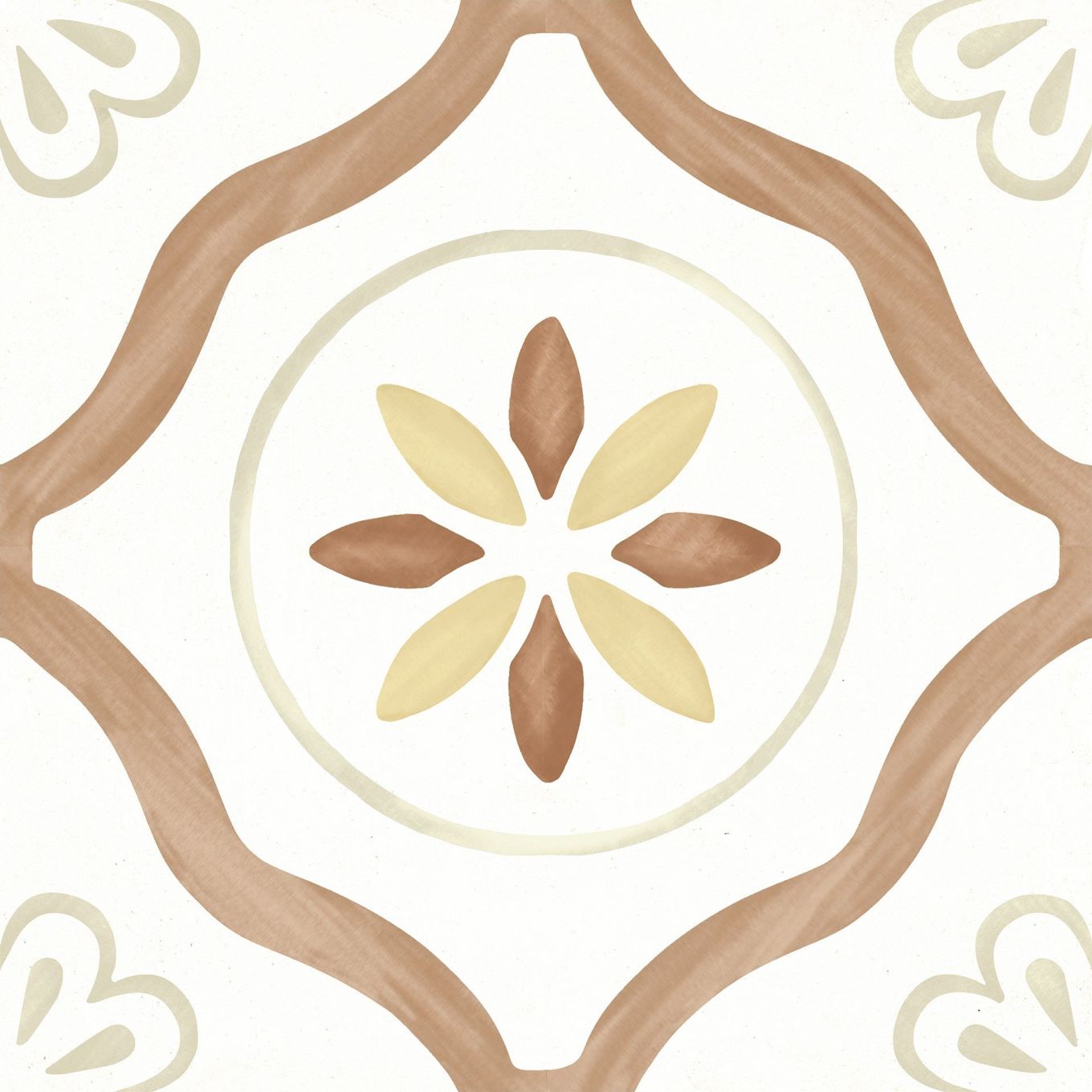Lira Clay Petals Matt Porcelain Tile 223x223mm