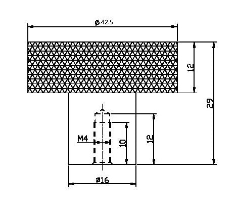 Knurled Round 42.5mm Brushed Bronze