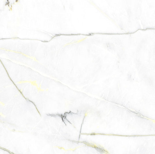 Hanoi Lime Green Marble Gloss Porcelain Tile 600x600mm