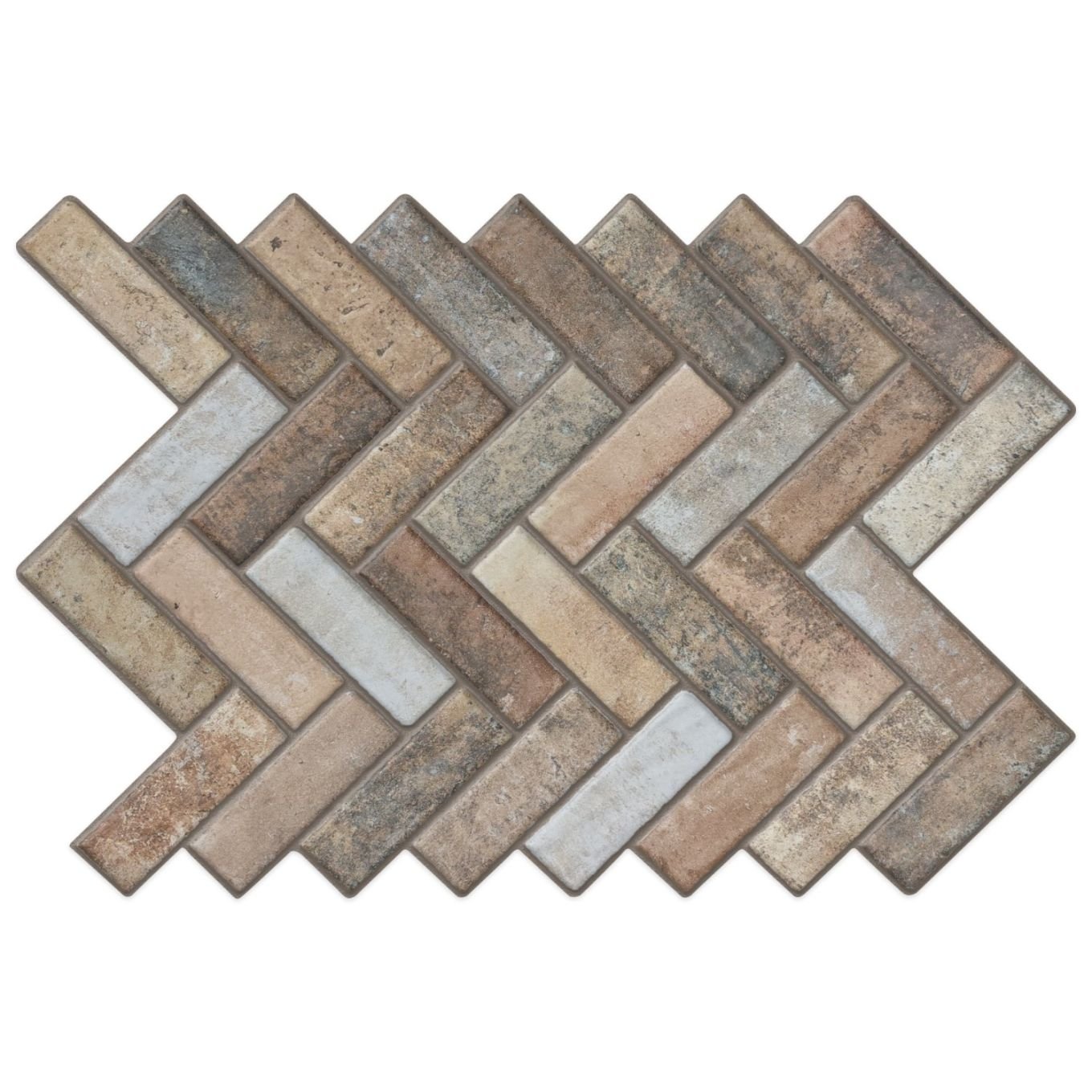 Sofia Matt Brown Herringbone Tile 600x400mm