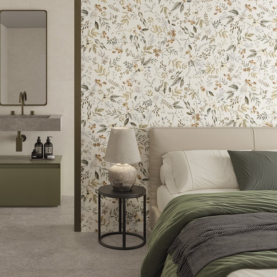 Bonito Autumn Floral Matt Porcelain Tile 1200x600mm