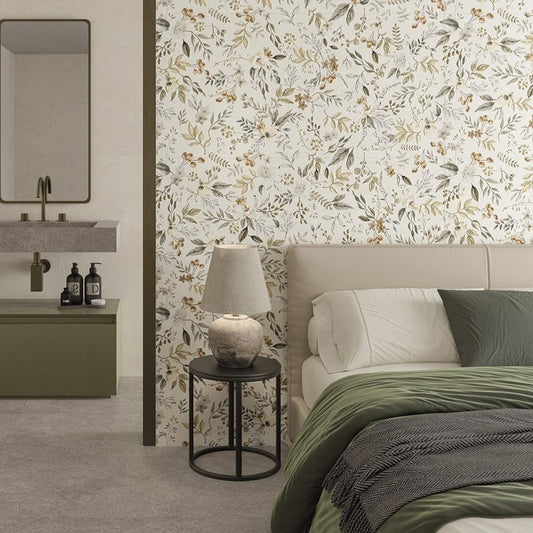 Bonito Autumn Floral Matt Porcelain Tile 1200x600mm