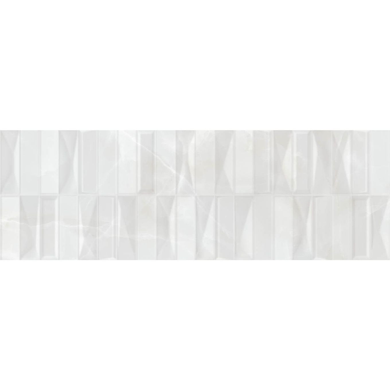 Passetto White Decor Gloss Ceramic Tile 600x200mm