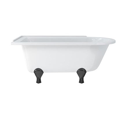 Hampton 150cm Left Handed Showering Bath with Luxury Feet
