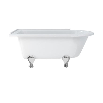 Hampton 150cm Left Handed Showering Bath with Luxury Feet