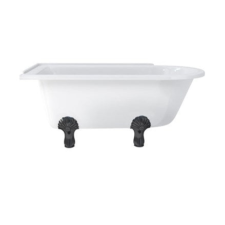 Hampton 150cm Left Handed Showering Bath with Luxury Feet