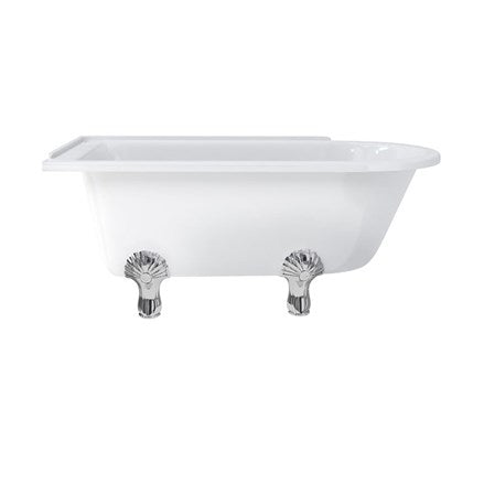 Hampton 150cm Left Handed Showering Bath with Luxury Feet