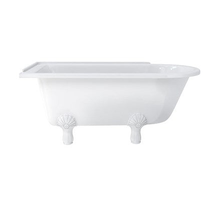Hampton 150cm Left Handed Showering Bath with Luxury Feet