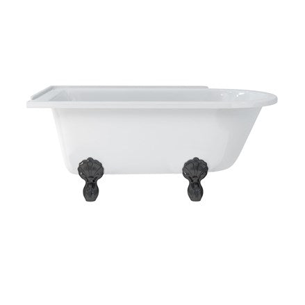Hampton 150cm Left Handed Showering Bath with Luxury Feet