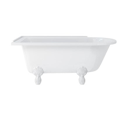 Hampton 150cm Left Handed Showering Bath with Luxury Feet
