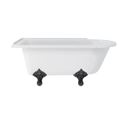 Hampton 150cm Left Handed Showering Bath with Standard Feet