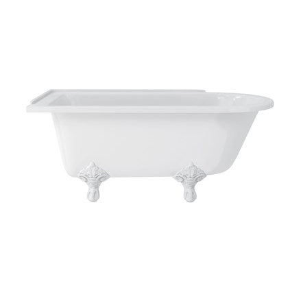 Hampton 150cm Left Handed Showering Bath with Standard Feet