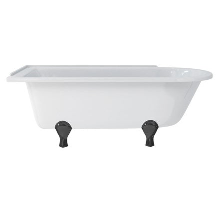 Hampton 170cm Left Handed Showering Bath with Luxury Feet