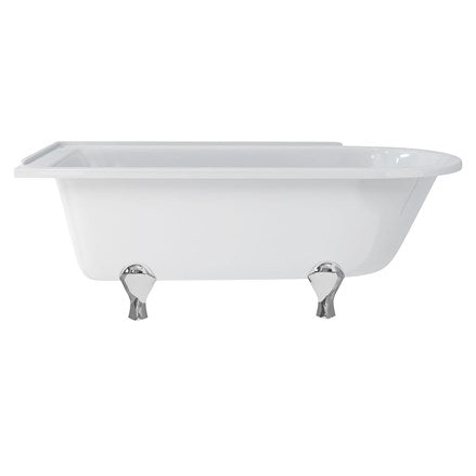 Hampton 170cm Left Handed Showering Bath with Luxury Feet