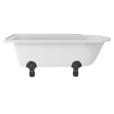 Hampton 170cm Left Handed Showering Bath with Luxury Feet